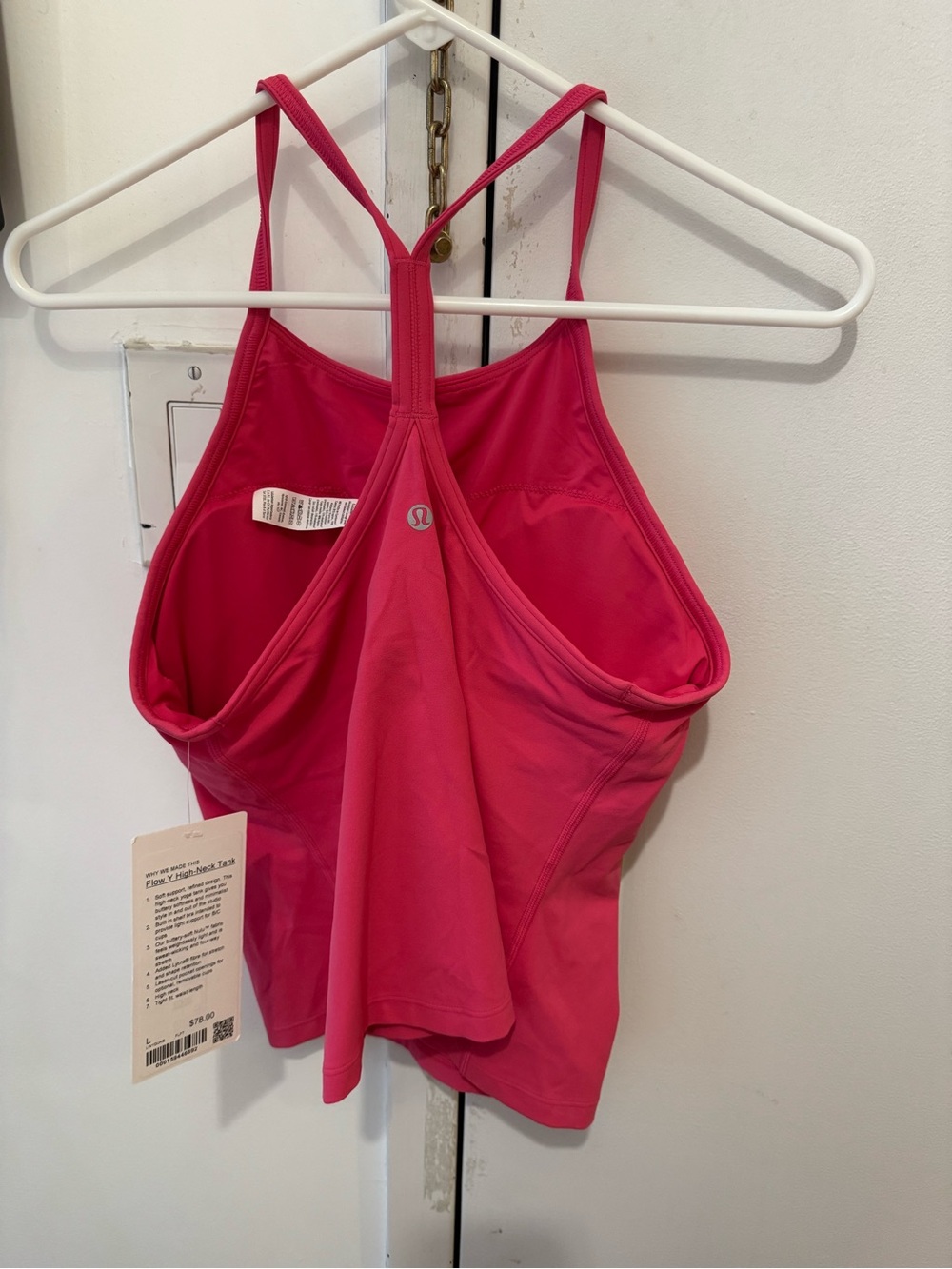Lululemon Flow Y High-Neck Tank Top Flamingo Pink - Picture 3 of 5